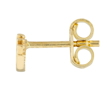 GIOVE MIO Studs de Ojito en Oro Amarillo de 14Kt con Diamantes Naturales. Oro 14Kt / Amarillo / 9X5MM