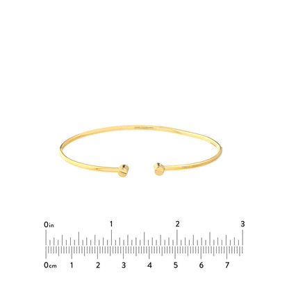 GIOVE MIO Pulsera Rígida Abierta en Oro Amarillo de 14Kt. Oro 14Kt / Amarillo / 58X1.7MM