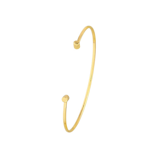 GIOVE MIO OPEN RIGID BRACELET IN 14KT YELLOW GOLD