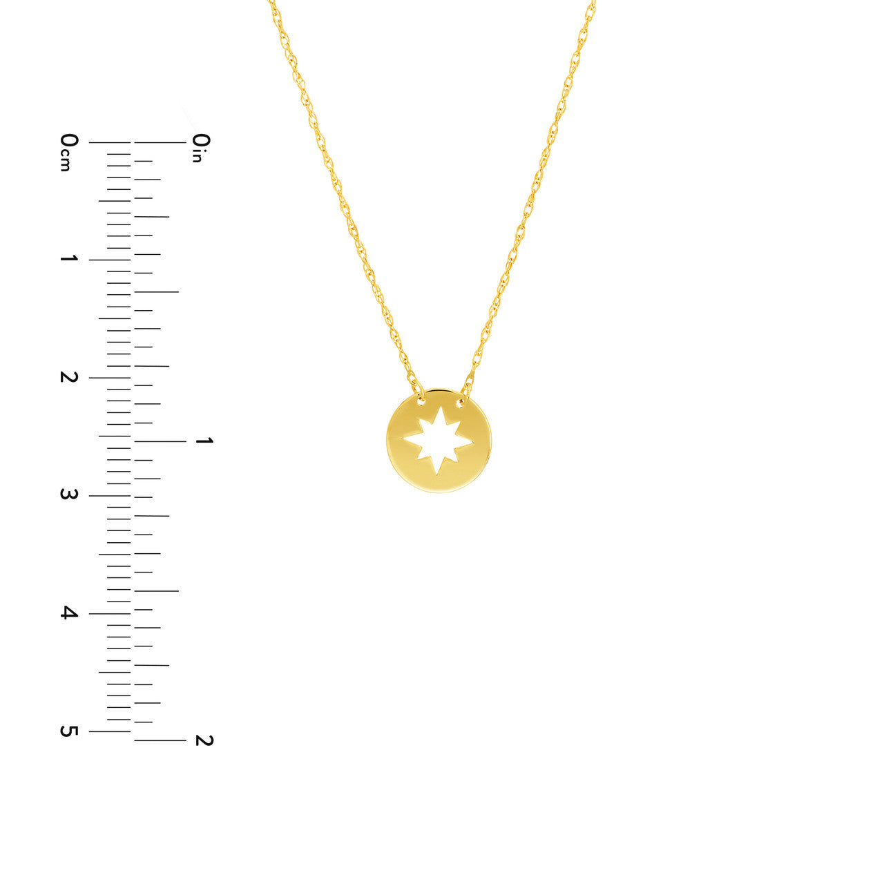 GIOVE MIO Cadena con Dije de Compás en Oro Amarillo de 14Kt. Oro 14Kt / Amarillo / 8MM