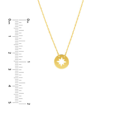 GIOVE MIO Cadena con Dije de Compás en Oro Amarillo de 14Kt. Oro 14Kt / Amarillo / 8MM