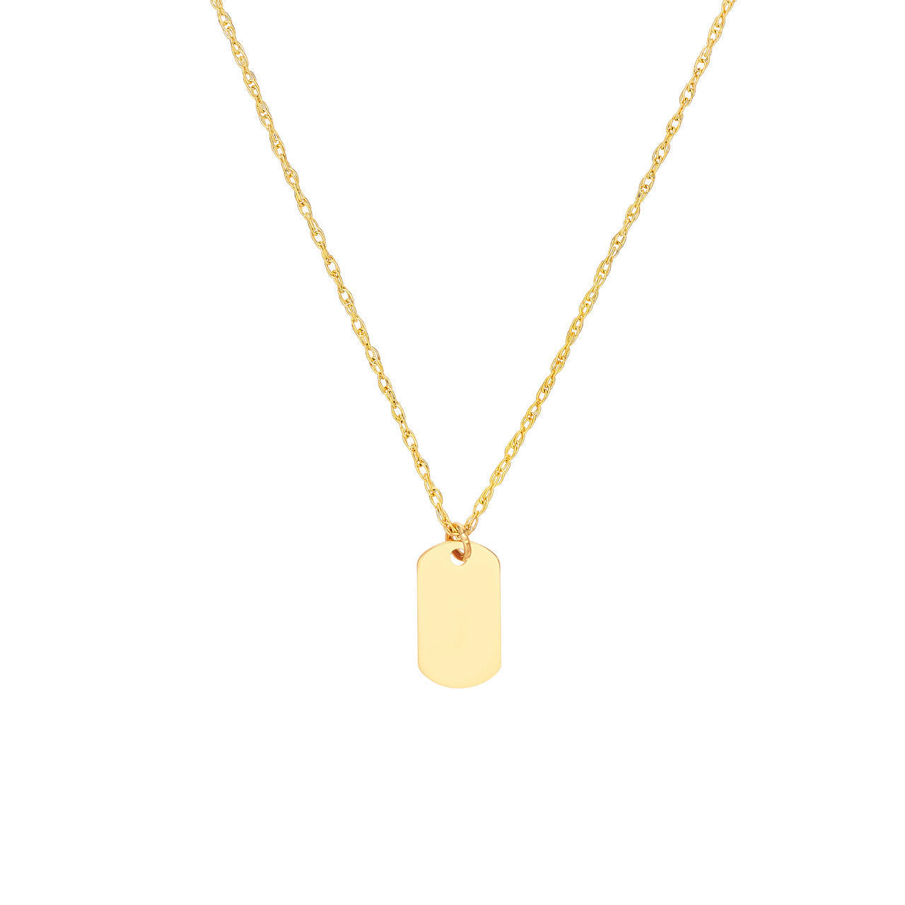 GIOVE MIO Cadena con Placa en Oro Amarillo de 14Kt. Oro 14Kt / Amarillo / 5X10MM