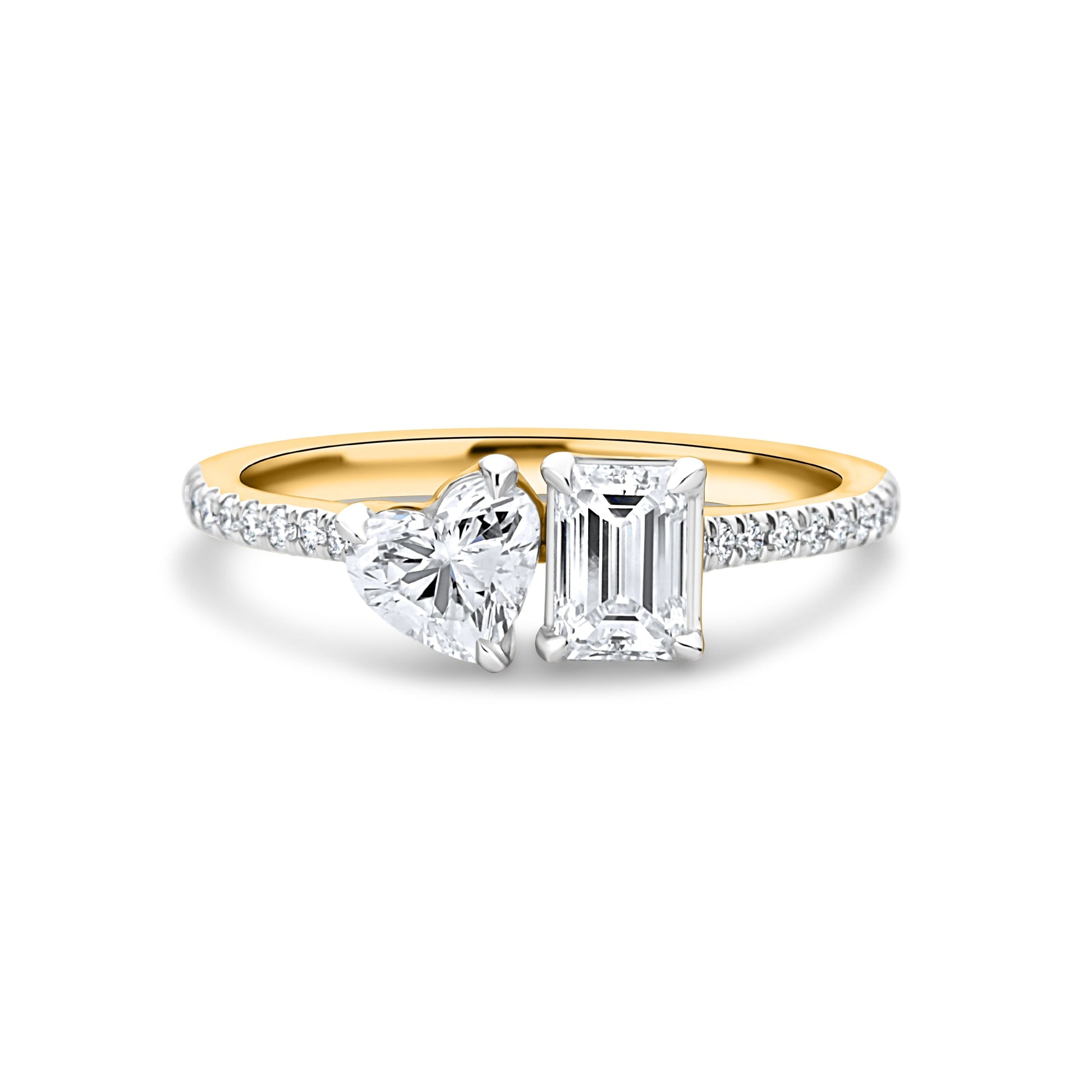 GIOVE MIO Anillo Fashion en Oro Amarillo de 14Kt con Diamante Creado en Laboratorio y Diamantes Creados en Laboratorio. Oro 14Kt / Amarillo