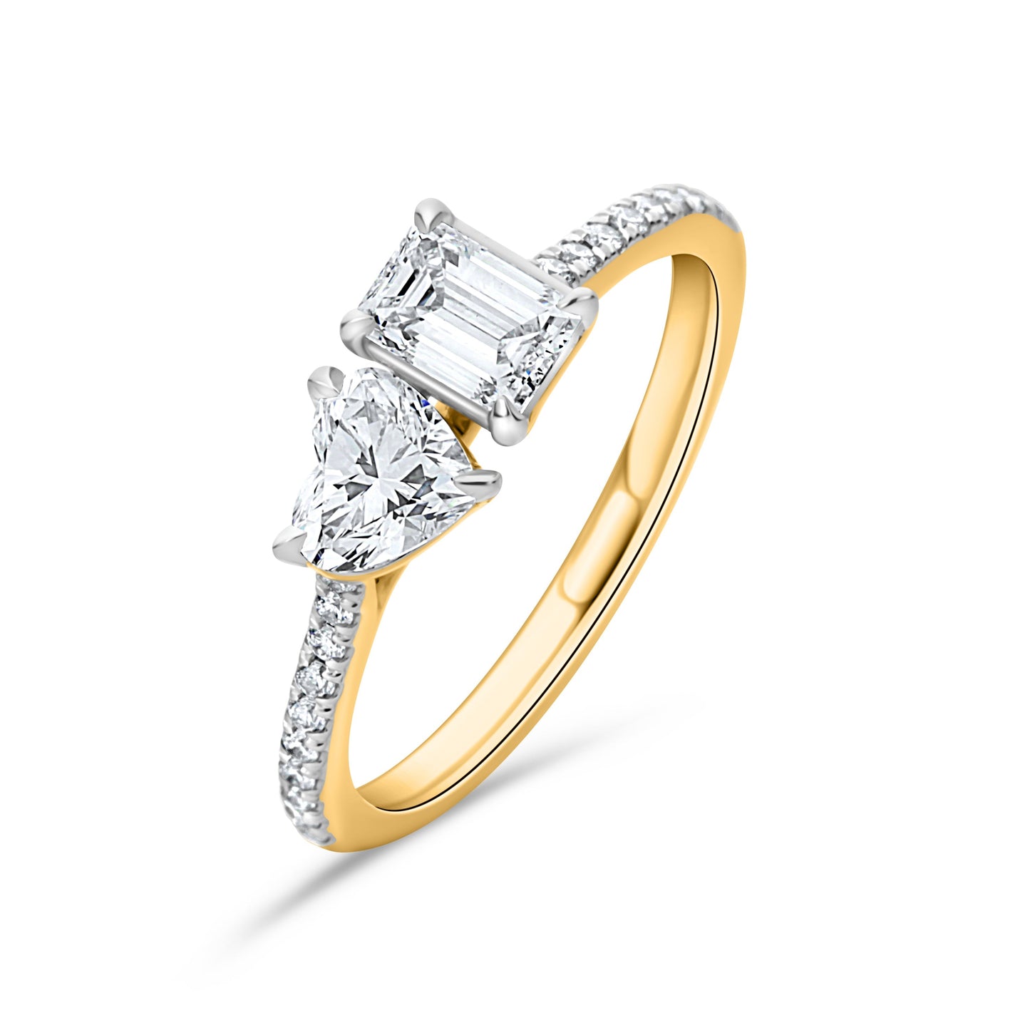 GIOVE MIO Anillo Fashion en Oro Amarillo de 14Kt con Diamante Creado en Laboratorio y Diamantes Creados en Laboratorio. Oro 14Kt / Amarillo