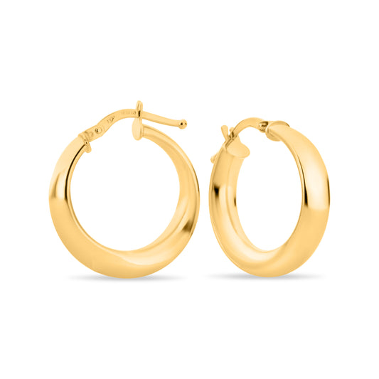 18KT YELLOW GOLD HOOP EARRINGS