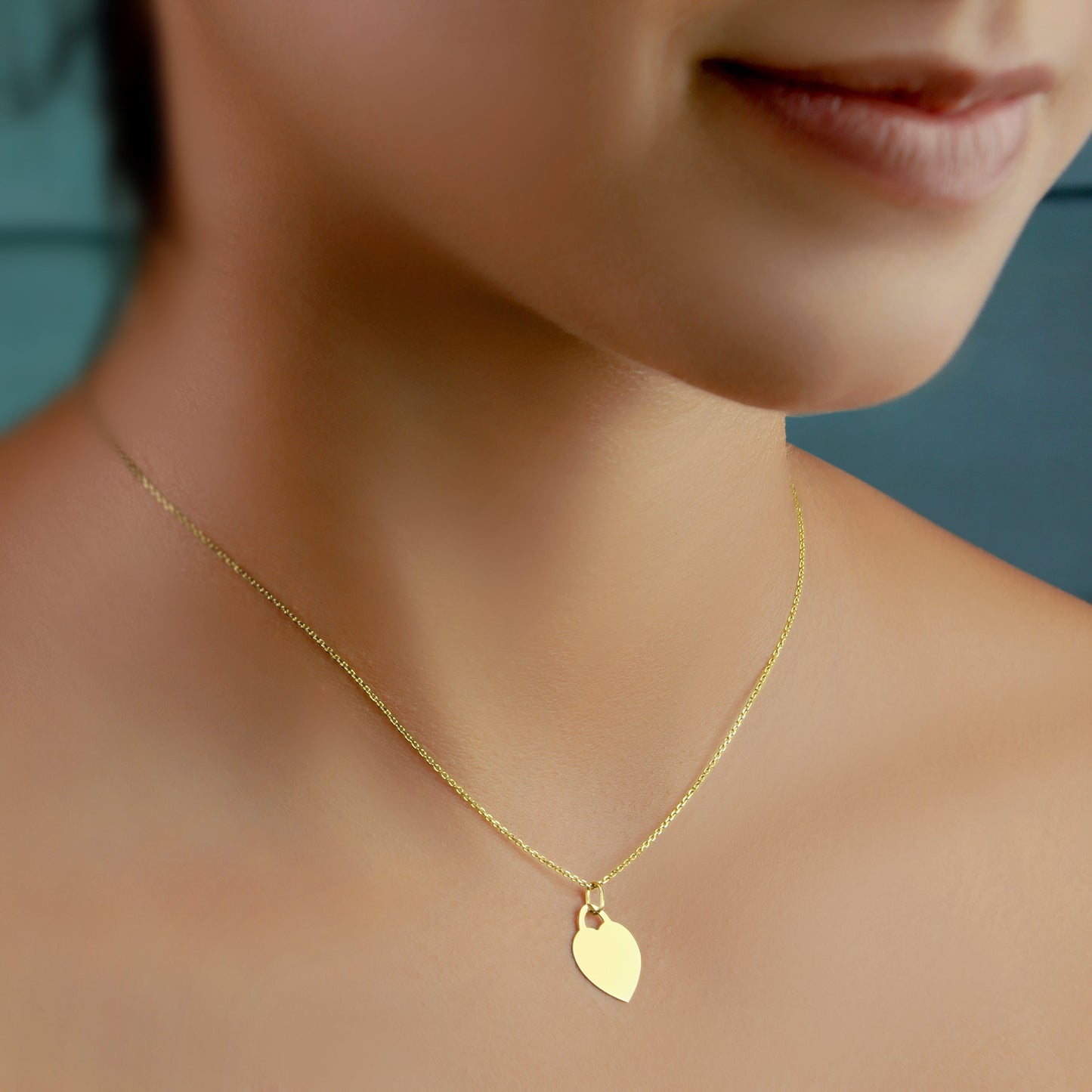 GIOVE MIO Cadena con Dije de Corazón en Oro Amarillo de 14Kt. Oro 14Kt / Amarillo / 13X7MM