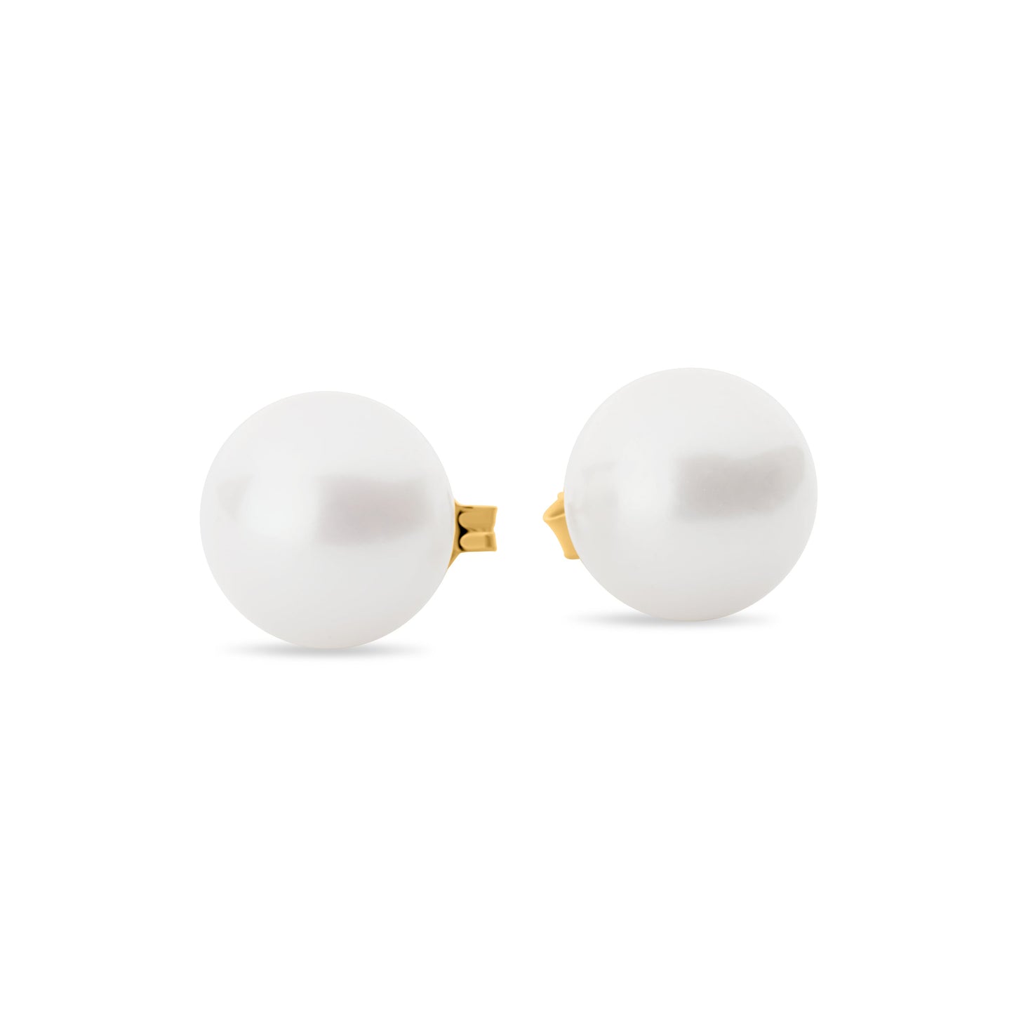 GIOVE MIO Studs en Oro Amarillo de 14Kt con Perlas Cultivadas Akoya. Oro 14Kt / Amarillo / 12MM