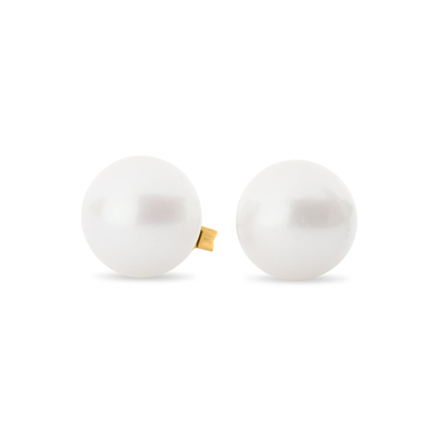 GIOVE MIO Studs en Oro Amarillo de 14Kt con Perlas Cultivadas Akoya. Oro 14Kt / Amarillo / 12MM