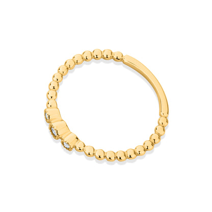 GIOVE MIO: ¡Brilla en tu gran día con nuestro anillo trilogy en oro amarillo de 14kt! Con 3 deslumbrantes diamantes naturales, este anillo en talla US 6 es el complemento perfecto para cualquier ocasión especial. ¡Destaca con estilo y elegancia! ORO 14KT / AMARILLO