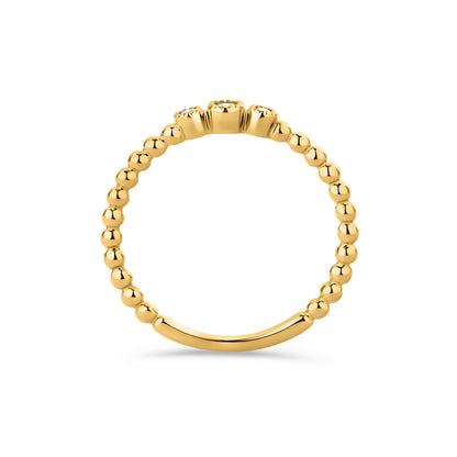 GIOVE MIO: ¡Brilla en tu gran día con nuestro anillo trilogy en oro amarillo de 14kt! Con 3 deslumbrantes diamantes naturales, este anillo en talla US 6 es el complemento perfecto para cualquier ocasión especial. ¡Destaca con estilo y elegancia! ORO 14KT / AMARILLO
