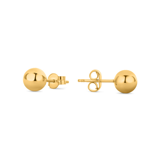 GIOVE MIO - Aretes studs en oro amarillo 14kt con cierre de mariposa: ¡Luce elegante y sofisticada con nuestros exclusivos aretes! Atrévete a brillar con estilo y calidad incomparables. ¡Añade un toque de lujo a tu look con GIOVE MIO! ORO 14KT / AMARILLO / 5.80 X 5.77 X 3.60 MM