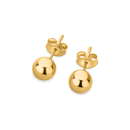 GIOVE MIO - Aretes studs en oro amarillo 14kt con cierre de mariposa: ¡Luce elegante y sofisticada con nuestros exclusivos aretes! Atrévete a brillar con estilo y calidad incomparables. ¡Añade un toque de lujo a tu look con GIOVE MIO! ORO 14KT / AMARILLO / 5.80 X 5.77 X 3.60 MM