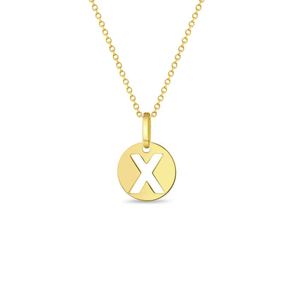 GIOVE MIO Cadena con Inicial X en Oro Amarillo de 14Kt. Oro 14Kt / Amarillo / 8MM