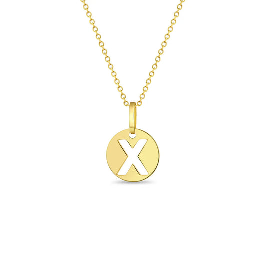 GIOVE MIO Cadena con Inicial X en Oro Amarillo de 14Kt. Oro 14Kt / Amarillo / 8MM