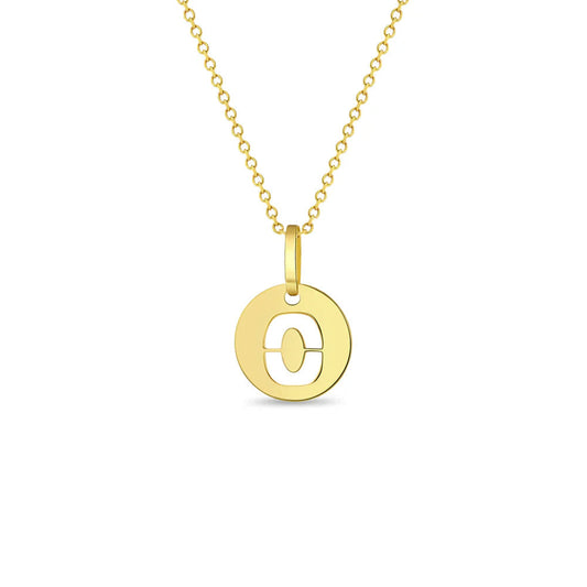 GIOVE MIO Cadena con Inicial O en Oro Amarillo de 14Kt. Oro 14Kt / Amarillo / 8MM