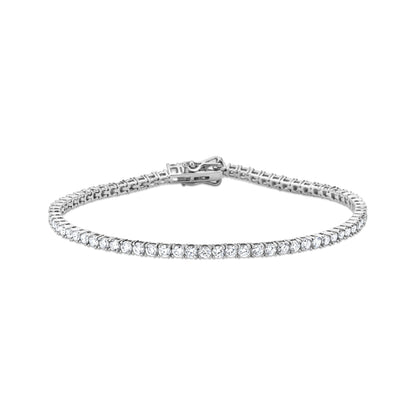 GIOVE MIO Pulsera Tennis en Oro Blanco de 14Kt con Diamante Creado en Laboratorio. Oro 14Kt / Blanco