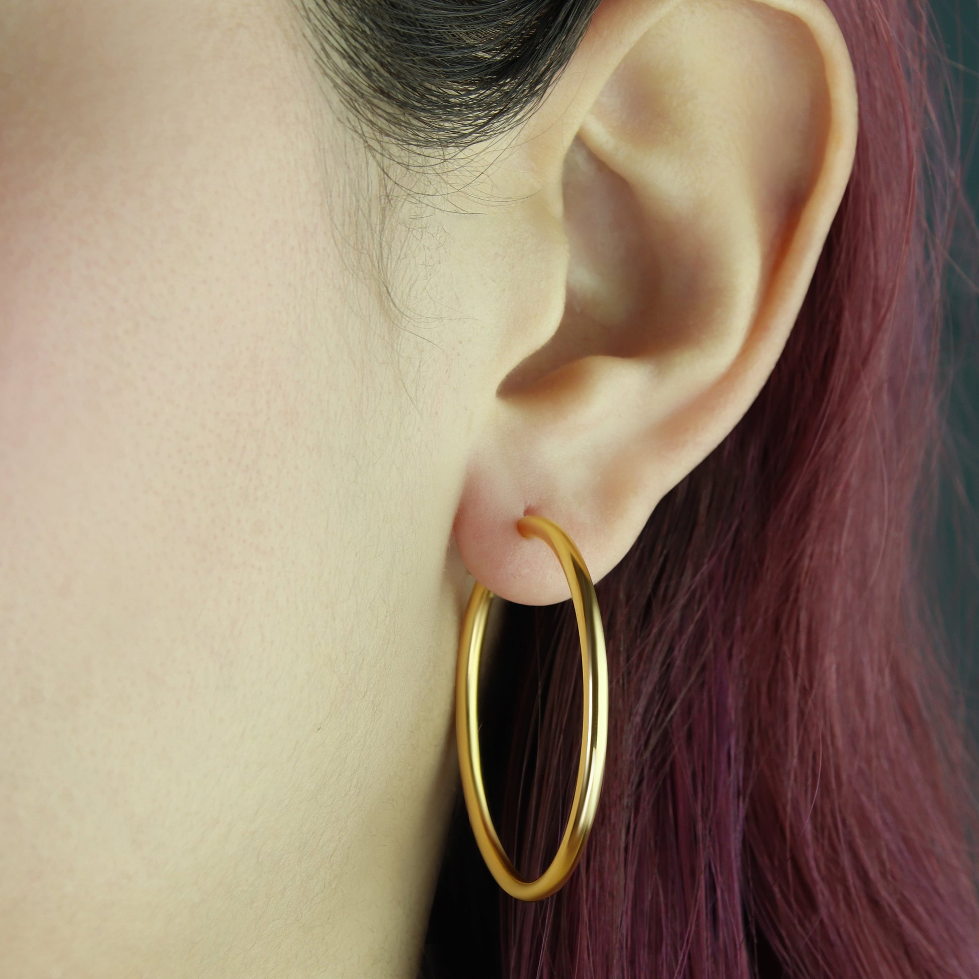 GIOVE MIO Argollas en Oro Amarillo de 18Kt. Oro 18Kt / Amarillo / 35MM TUB 2MM