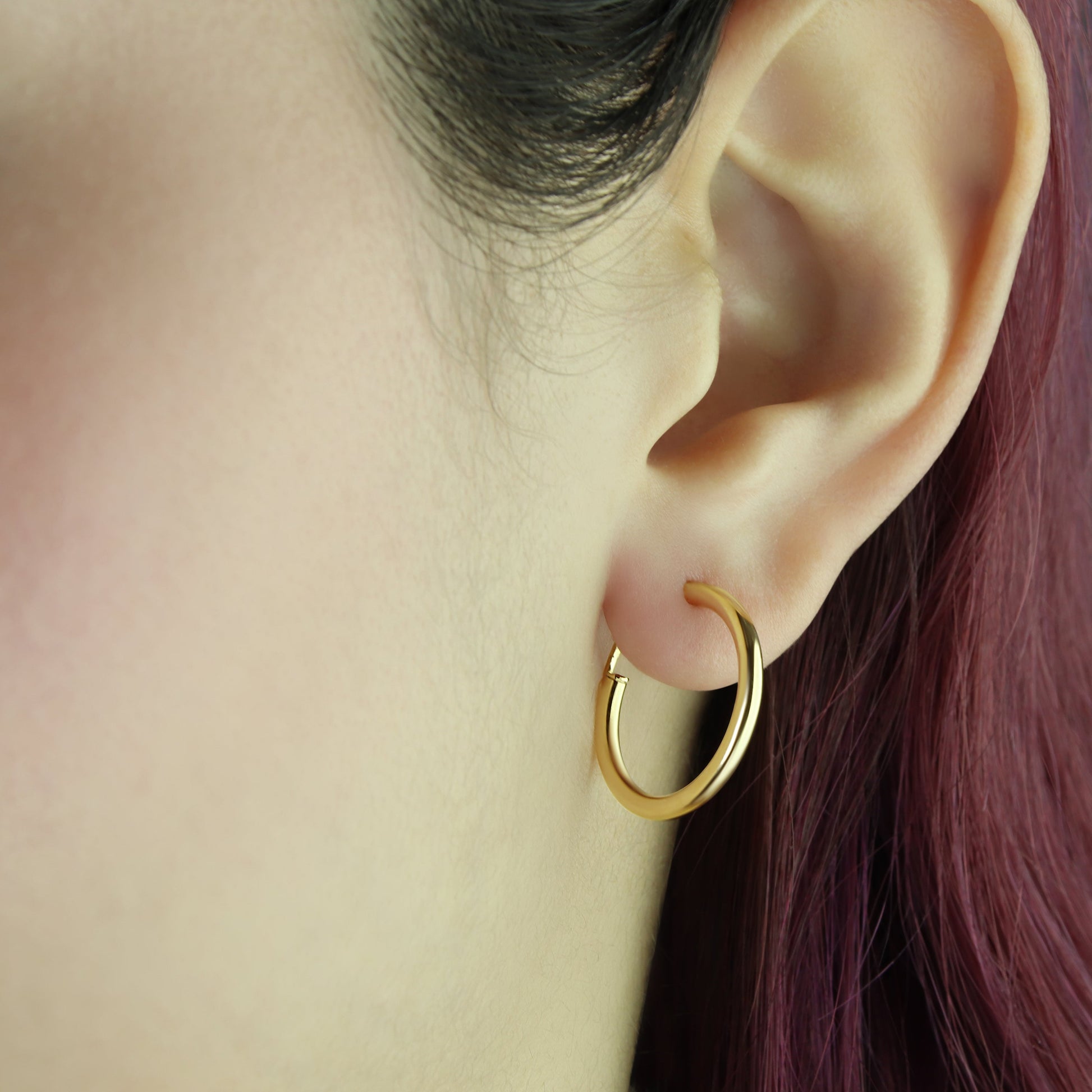 GIOVE MIO Argollas en Oro Amarillo de 18Kt. Oro 18Kt / Amarillo / 19MM TUB 2MM