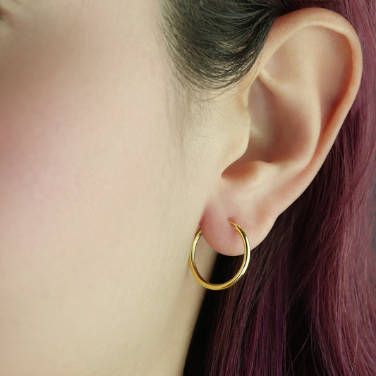 GIOVE MIO Argollas en Oro Amarillo de 18Kt. Oro 18Kt / Amarillo / 16MM TUB 1.3MM