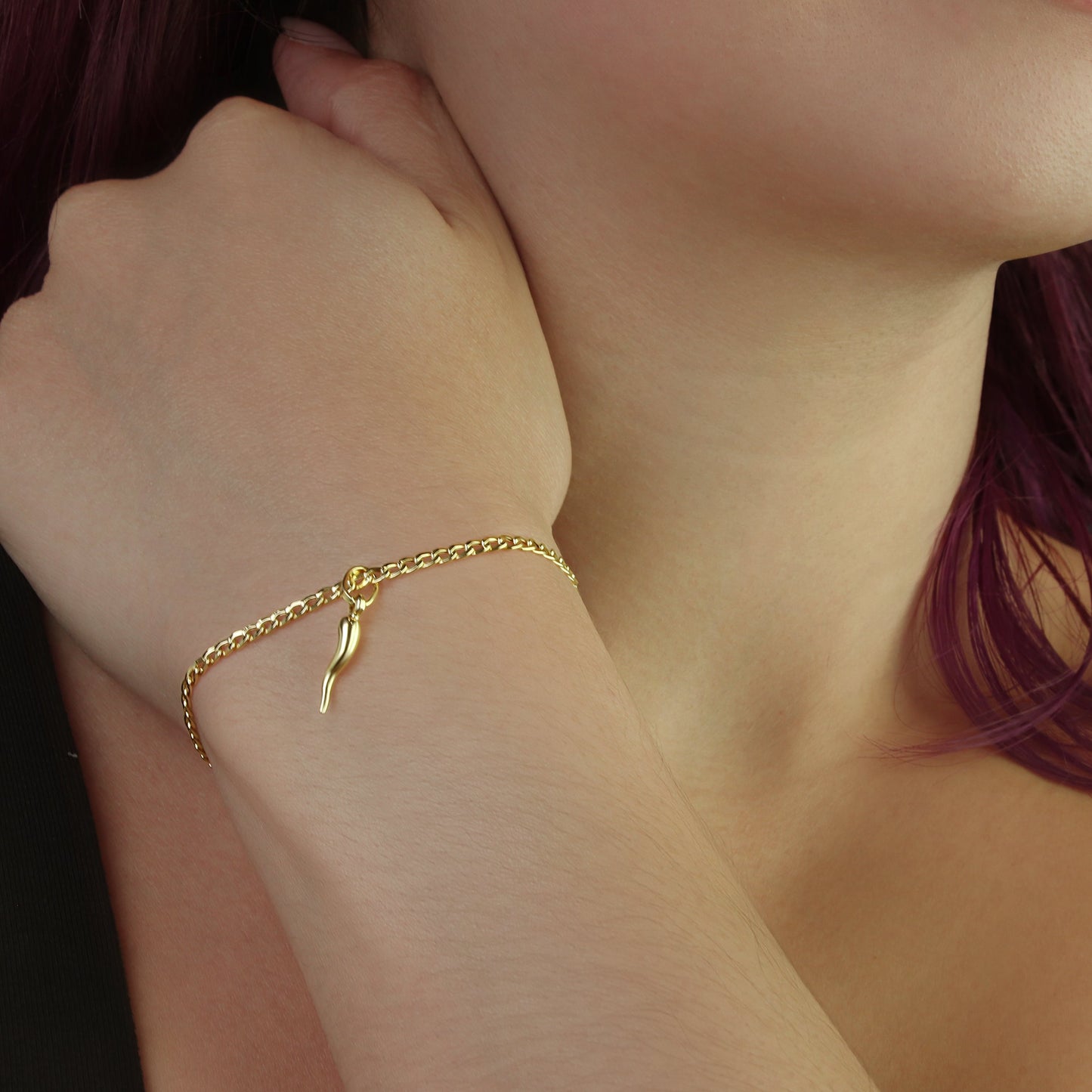 GIOVE MIO Dije de Cornetto en Oro Amarillo de 18Kt. Oro 18Kt / Amarillo / 3X15.4MM