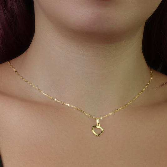 GIOVE MIO: 18kt Yellow Gold Heart Pendant - Express your love with style and elegance!