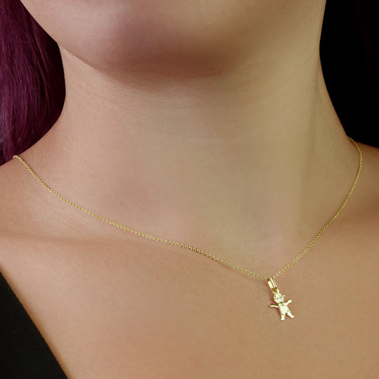 GIOVE MIO: 18kt Yellow Gold Child's Pendant - Illuminate your little ones' lives with style and elegance! Make them shine with this unique and special accessory!