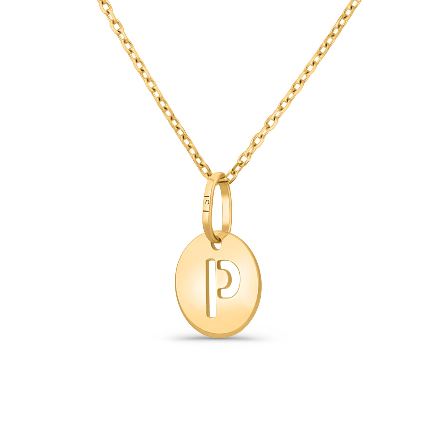 GIOVE MIO Cadena con Inicial P en Oro Amarillo de 14Kt. Oro 14Kt / Amarillo / 8MM