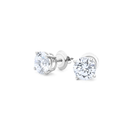 GIOVE MIO Studs en Oro Blanco de 14Kt con Diamante Creado en Laboratorio. Oro 14Kt / Blanco / 7.25MM