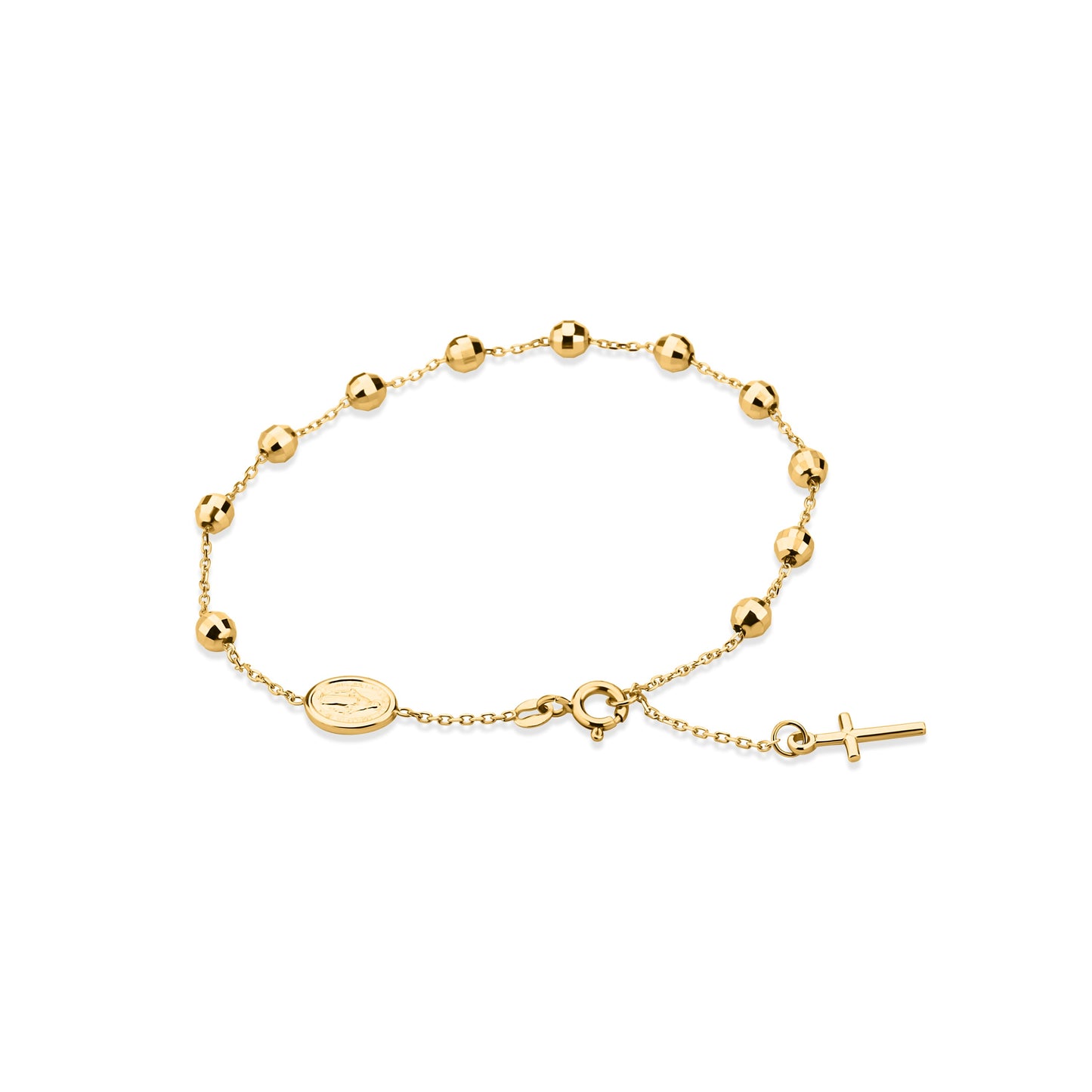 GIOVE MIO Divine Rosary & Cross, 18k Gold, 21.5cm, Lobster Clasp