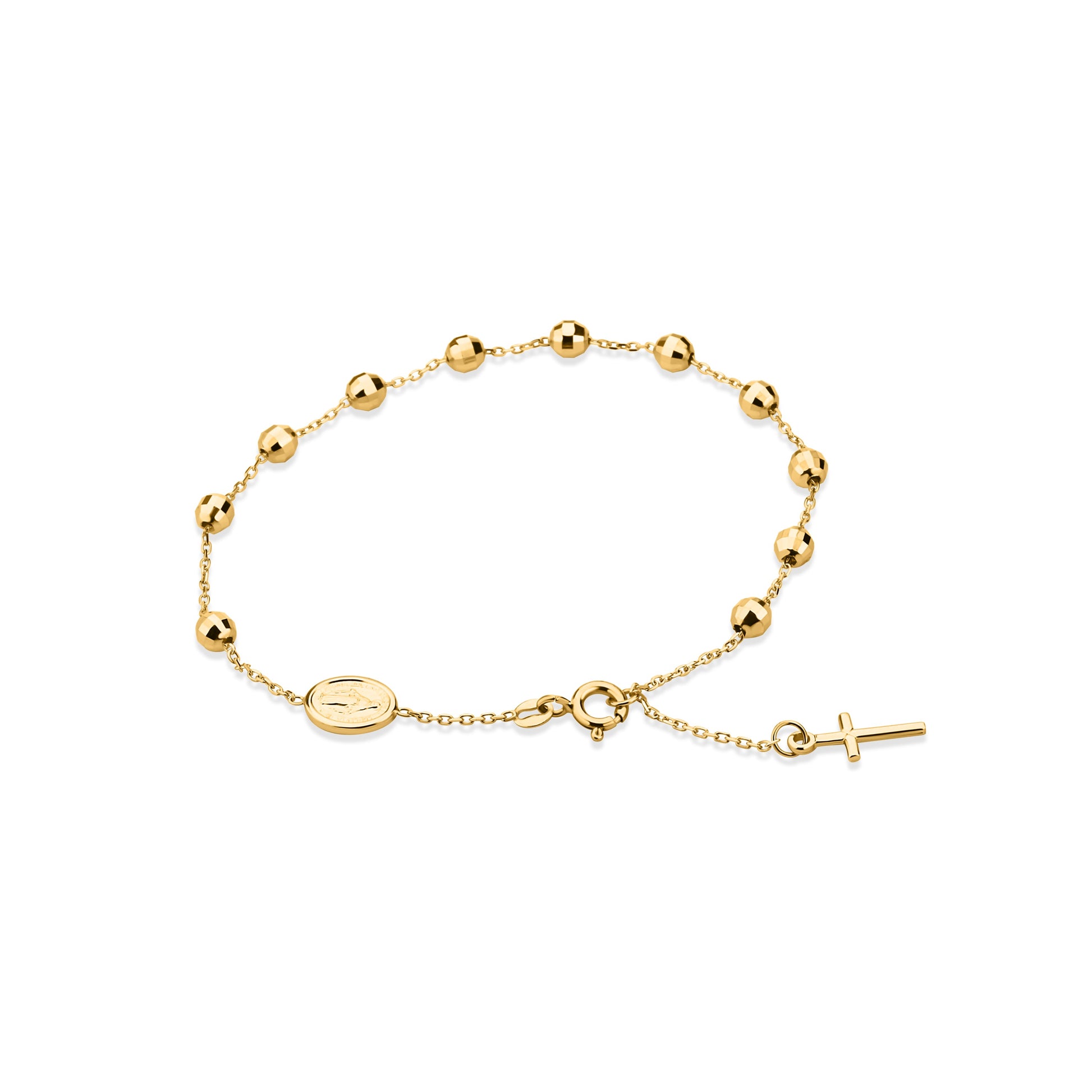 GIOVE MIO Divine Rosary & Cross, 18k Gold, 21.5cm, Lobster Clasp