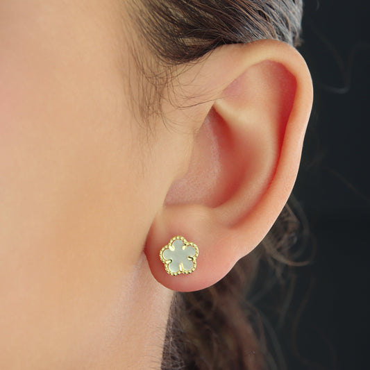 GIOVE MIO 14kt Yellow Gold Diamond Studs, Elegance for Your Ears. Shine Stylishly!