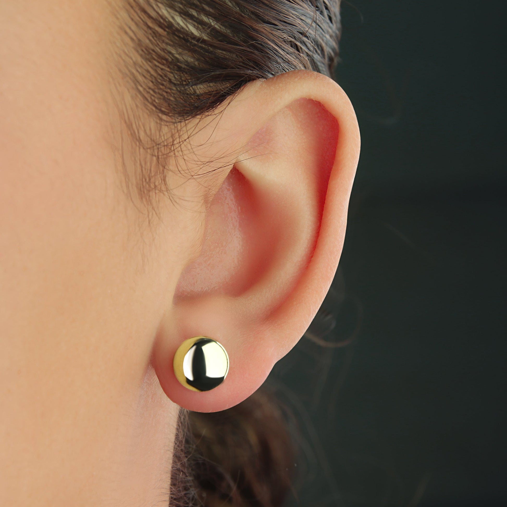 GIOVE MIO Studs en Oro Amarillo de 14Kt. Oro 14Kt / Amarillo / 9MM