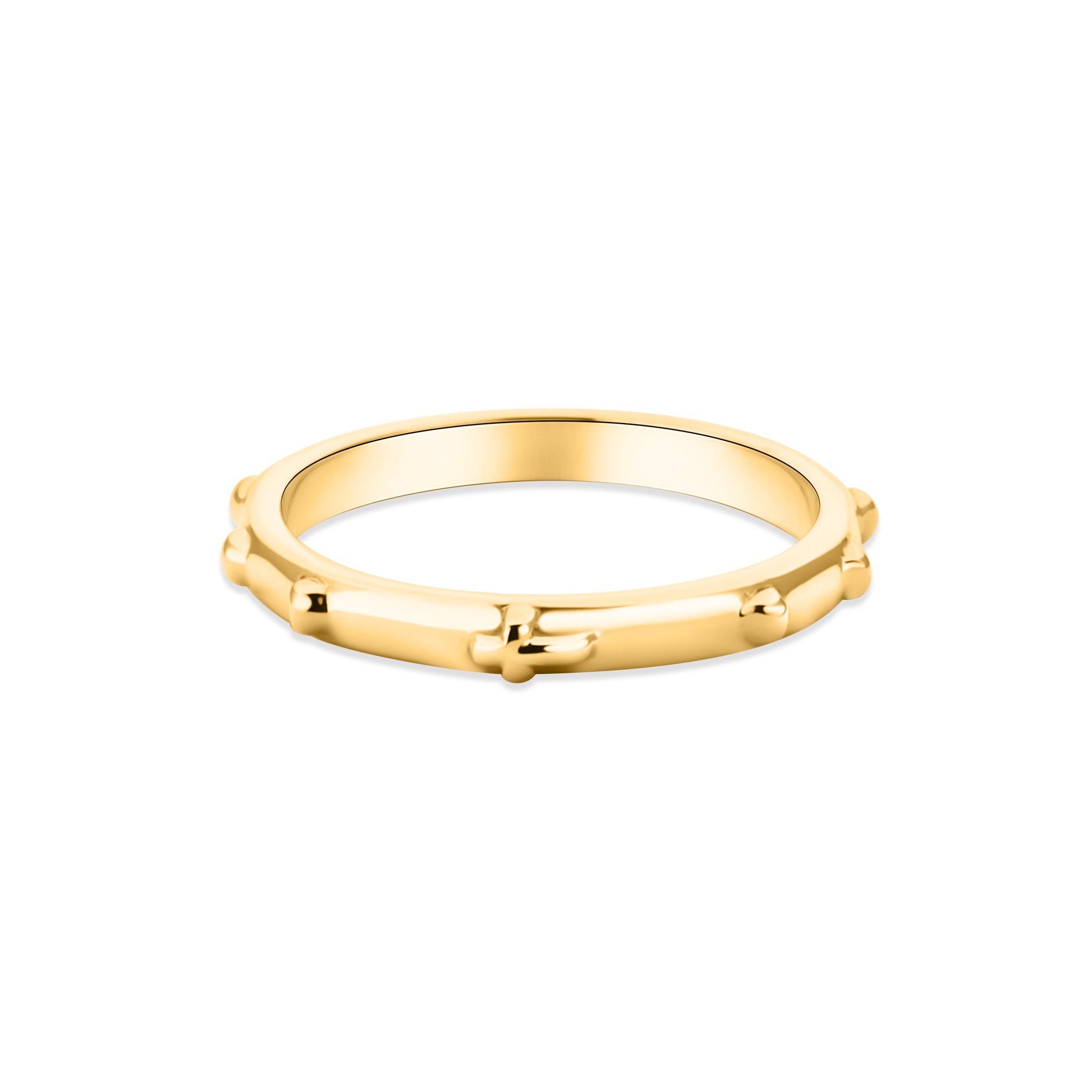 GIOVE MIO Exclusive Religious Ring in 14kt Yellow Gold with Diamond US Size 6 - Unique Jewel for Eternal Radiance.