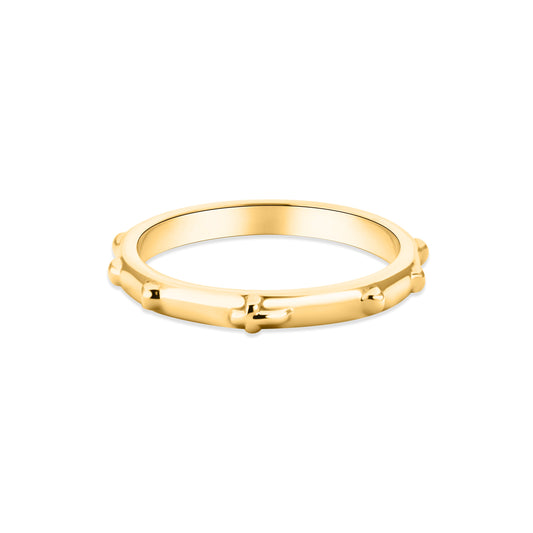 GIOVE MIO Exclusive Religious Ring in 14kt Yellow Gold with Diamond US Size 6 - Unique Jewel for Eternal Radiance.
