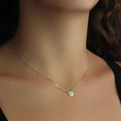 GIOVE MIO Cadena con Medalla de San Benito en Oro Amarillo de 14Kt. Oro 14Kt / Amarillo / 8X8MM