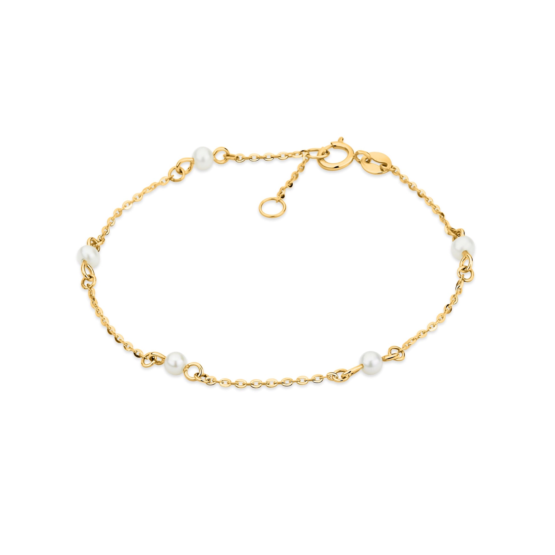 GIOVE MIO Pulsera con Cuentas de Perla en Oro Amarillo de 14Kt con Perlas. Oro 14Kt / Amarillo