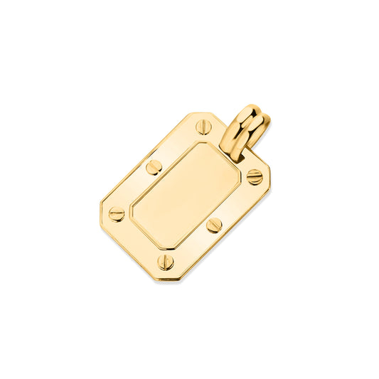 GIOVE MIO Dije de Placa en Oro Amarillo de 18Kt. Oro 18Kt / Amarillo / 16X23MM