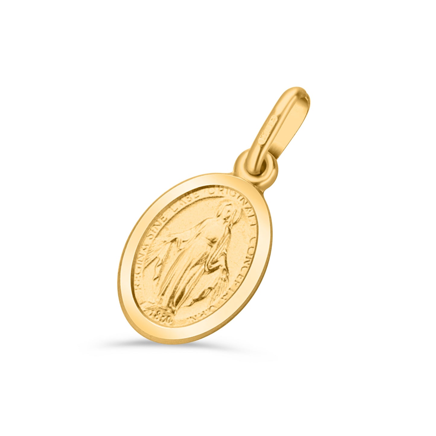 GIOVE MIO Dije de La Medalla de La Virgen Milagrosa en Oro Amarillo de 18Kt. Oro 18Kt / Amarillo / 10X13CM