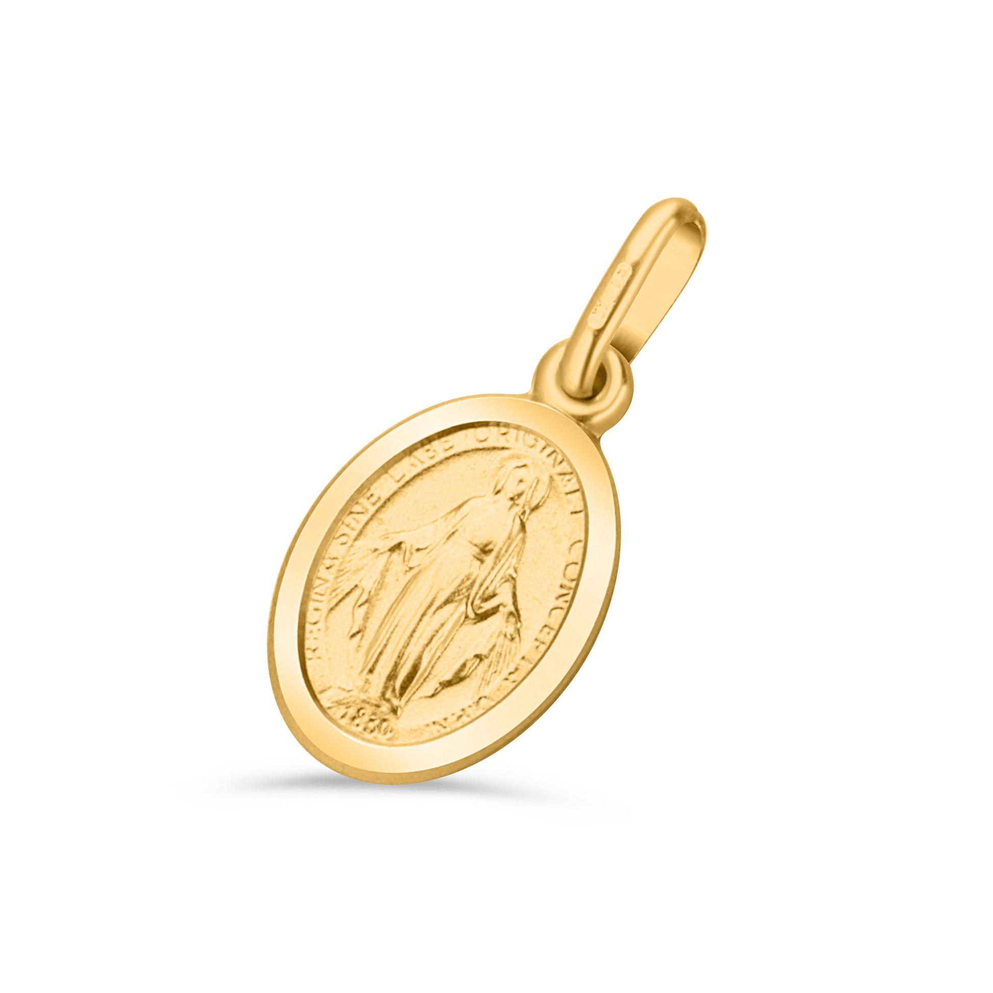GIOVE MIO Dije de La Medalla de La Virgen Milagrosa en Oro Amarillo de 18Kt. Oro 18Kt / Amarillo / 10X13CM