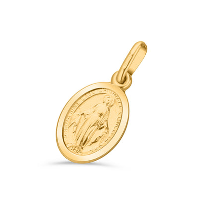 GIOVE MIO Dije de La Medalla de La Virgen Milagrosa en Oro Amarillo de 18Kt. Oro 18Kt / Amarillo / 10X13CM