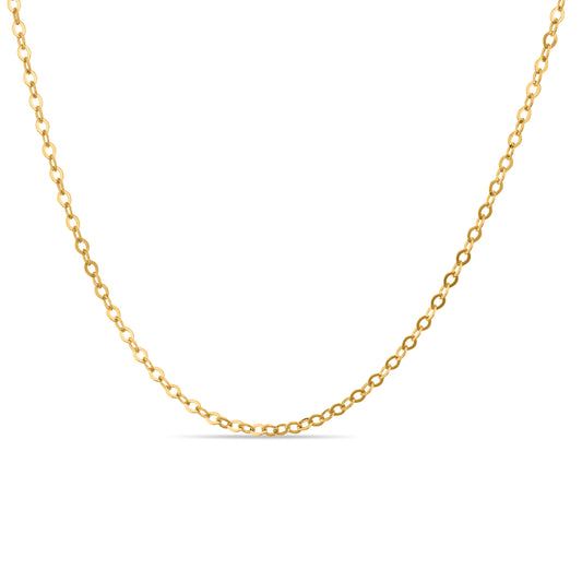 GIOVE MIO Exclusive 1.3mm 18kt Gold Chain 45cm with Reasa Clasp. Timeless piece to pair with your favorite pendant. Shine elegantly!