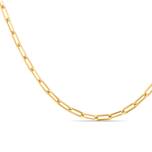 GIOVE MIO Exclusive 18kt Yellow Gold 2.2mm Wide 40cm Reasa Clasp Necklace. Elegant and versatile piece to elevate any outfit with a touch of distinction. Stand out stylishly!
