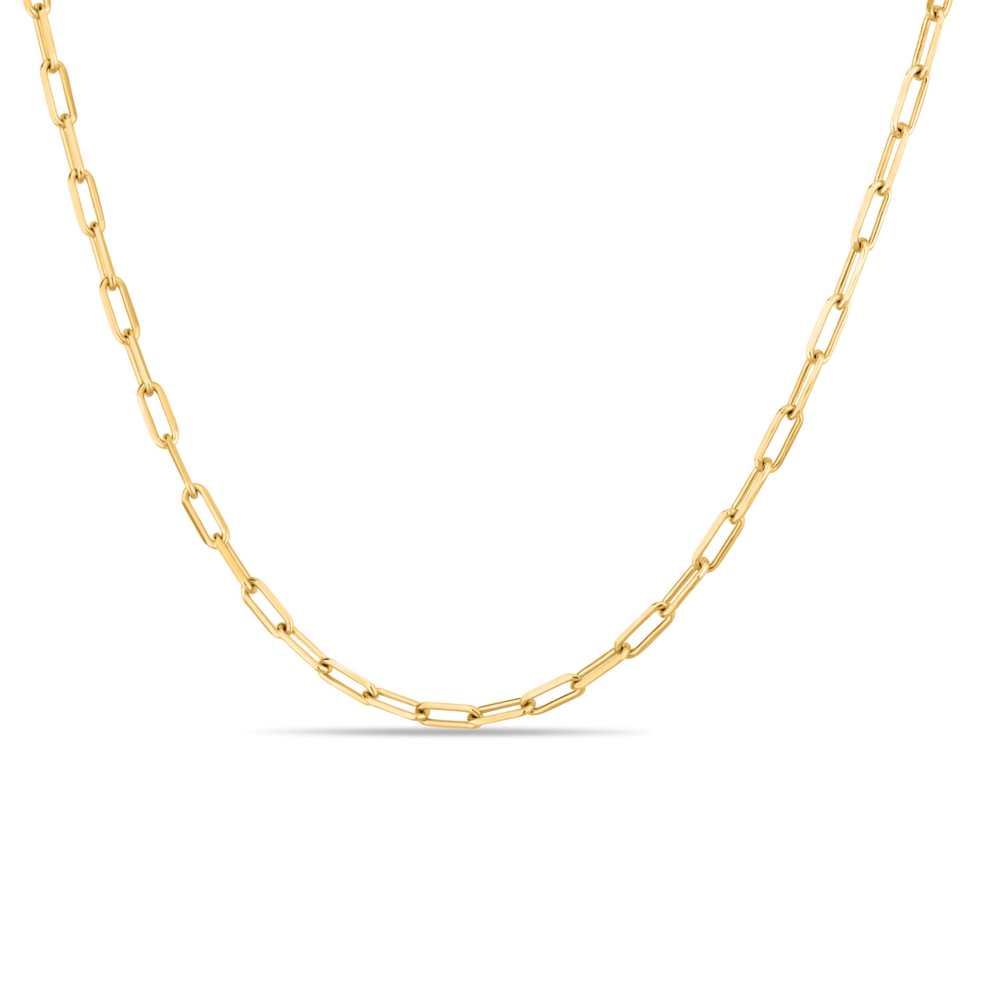 GIOVE MIO 18kt Yellow Gold 2.2 MM Wide 45 CM Length Reasa Clasp Chain. Versatile & elegant jewelry to pair with Pendants & Earrings. Stand out stylishly!