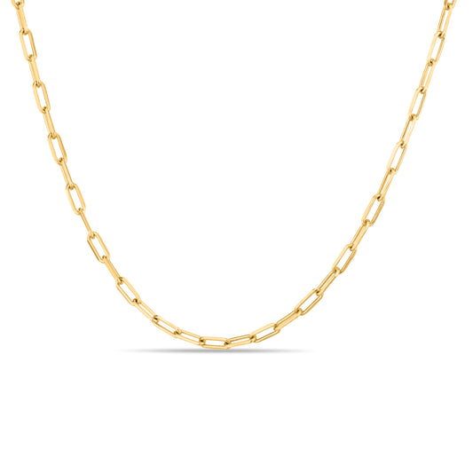 GIOVE MIO 18kt Yellow Gold 2.2 MM Wide 45 CM Length Reasa Clasp Chain. Versatile & elegant jewelry to pair with Pendants & Earrings. Stand out stylishly!