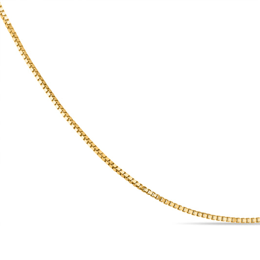 GIOVE MIO 18kt Yellow Gold 0.5 MM WIDE 45 CM Length REASA Clasp Necklace. Elegant piece to pair with your favorite pendant. Shine in style with this exclusive necklace!