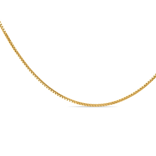 GIOVE MIO Exclusive 0.6 MM Wide 18kt Yellow Gold Chain 45 CM with Reasa Clasp. Fine jewelry of timeless elegance. Shine in style with this radiant piece!