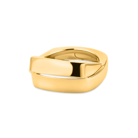 GIOVE MIO Exclusive 18kt Yellow Gold Ring with Diamond Size US 7. Elevate your style with this elegant piece!
