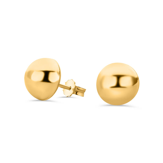 GIOVE MIO Studs de Media Bola en Oro Amarillo de 10Kt. Oro 10Kt / Amarillo / 10MM