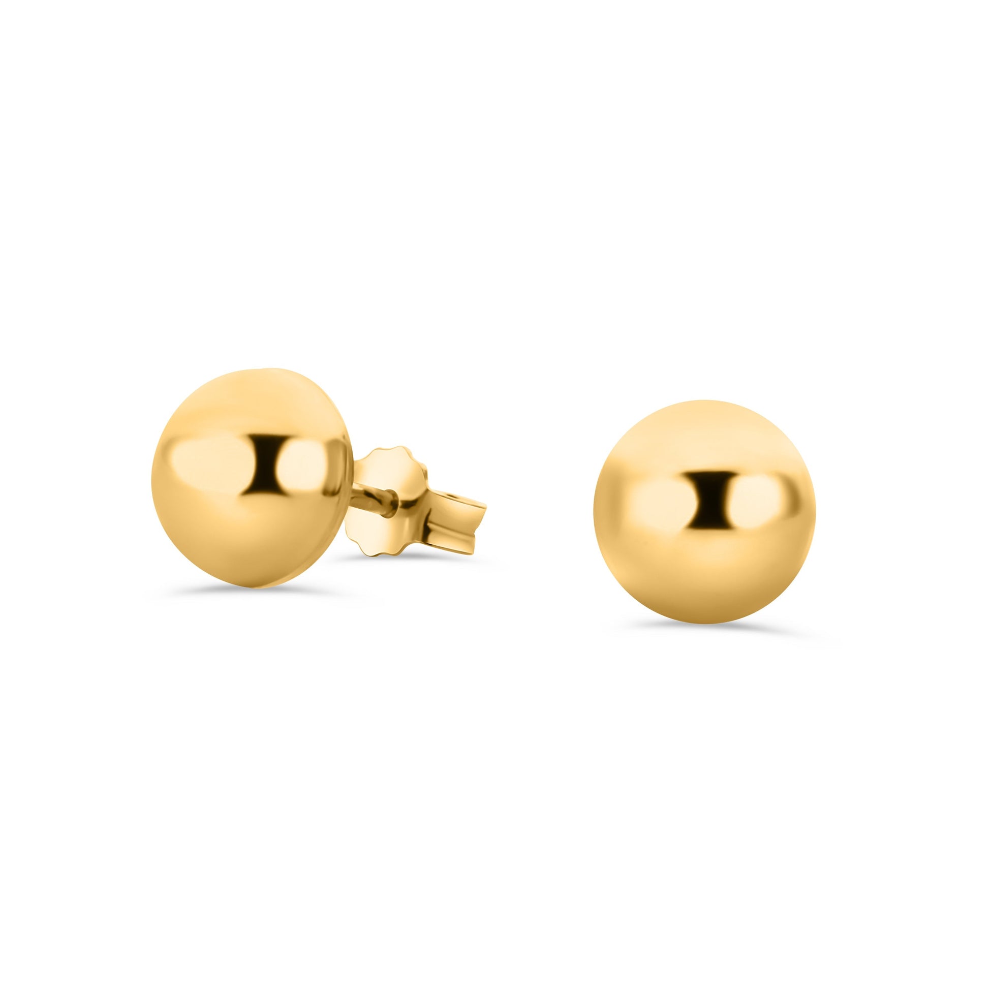 GIOVE MIO Studs de Media Bola en Oro Amarillo de 10Kt. Oro 10Kt / Amarillo / 8MM