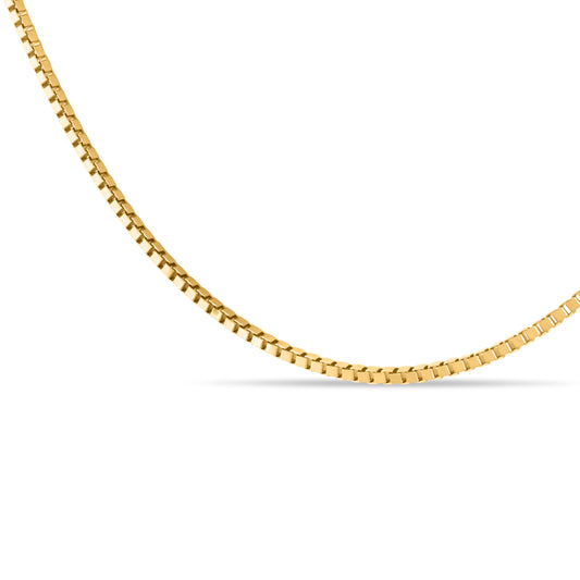 GIOVE MIO 18kt Yellow Gold 0.7mm Wide Link Chain with LGD Diamond Clasp - 50cm - Timeless Fine Jewelry. Stand out with Style and Distinction!
